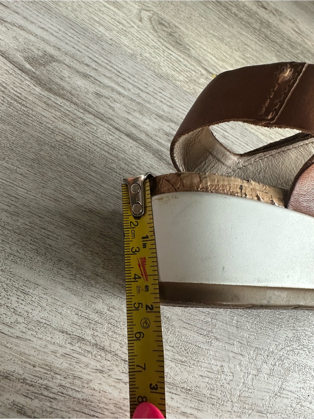 PIKOLINOS Blue and Brown Leather Platform Sandals 37 (6.5) - Picture 9 of 9